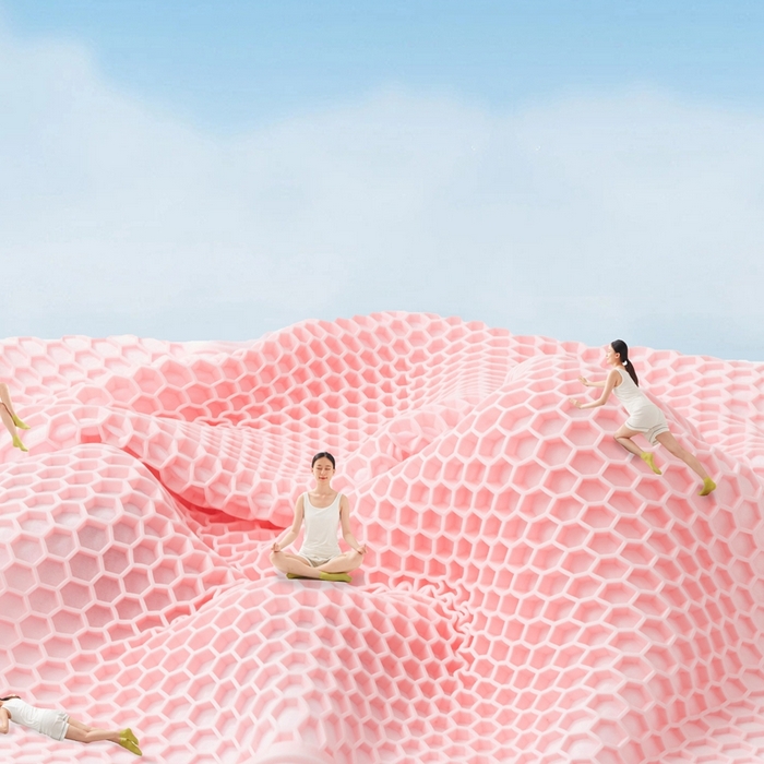 91家纺网 家纺一手货源 找家纺 （总）爱来伊家纺 2023新款凉感枕TPE果胶羽丝枕夏季枕芯猫肚皮释压枕头枕芯