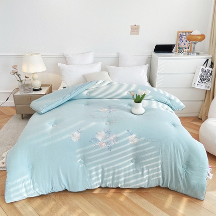 91家纺网 家纺一手货源 找家纺 （总）太阳羽 2023新款糯小棉绣花大豆被