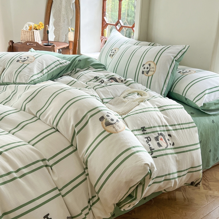 91家纺网 家纺一手货源 找家纺 上尚居 2023新款提花小竺棉碎花四件套 都市野兽