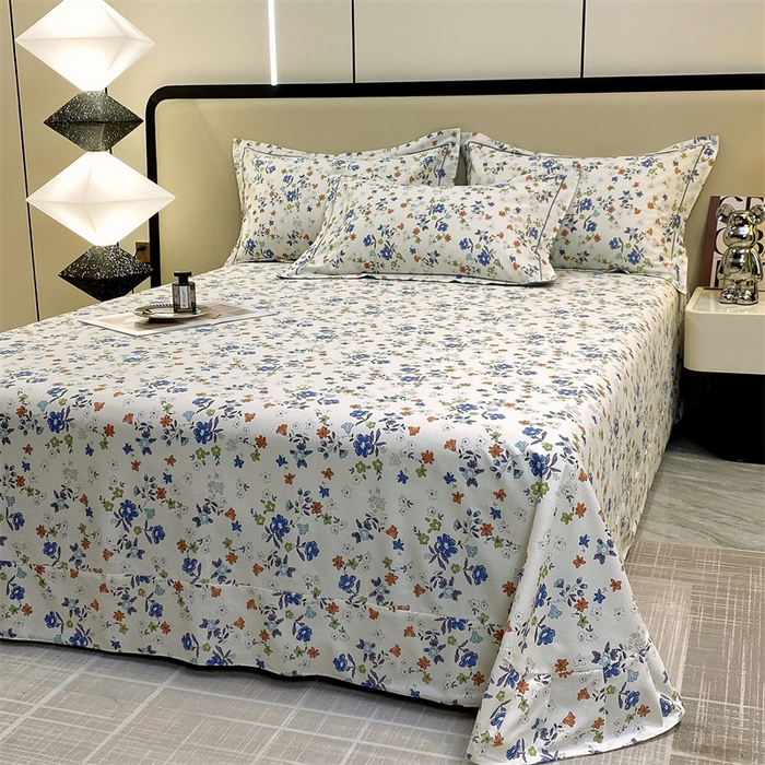 91家纺网 家纺一手货源 找家纺 宝齐莱家纺 2023年全棉磨毛印花单床单 安娜