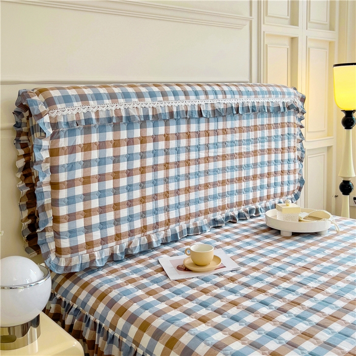 91家纺网 家纺一手货源 找家纺 十个点  2024新款色织水洗棉-韵格系列-床头罩 七彩格兰