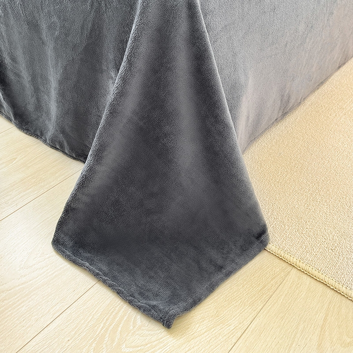 91家纺网 家纺一手货源 找家纺 桃子家居 2023新款ins韩系简约卡通奶油小清新加厚牛奶绒系列四件套 绒-尔曼