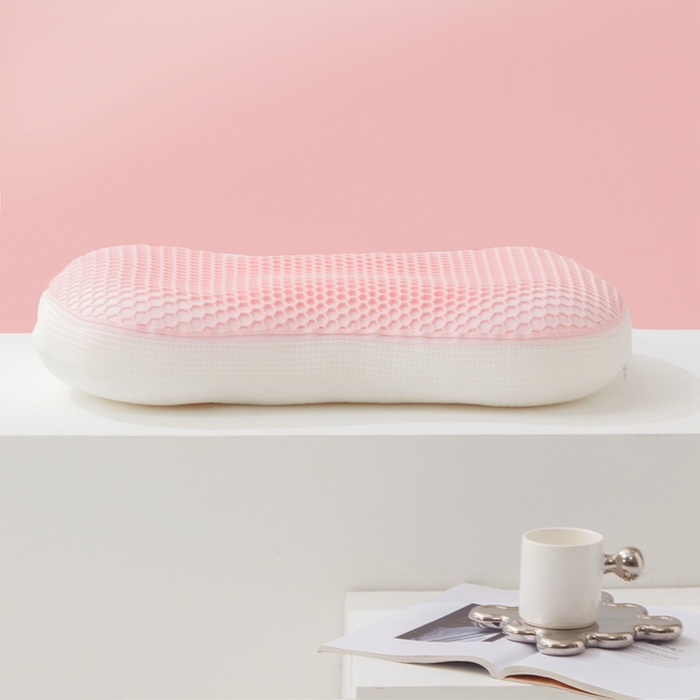 91家纺网 家纺一手货源 找家纺 （总）爱来伊家纺 2023新款凉感枕TPE果胶羽丝枕夏季枕芯猫肚皮释压枕头枕芯