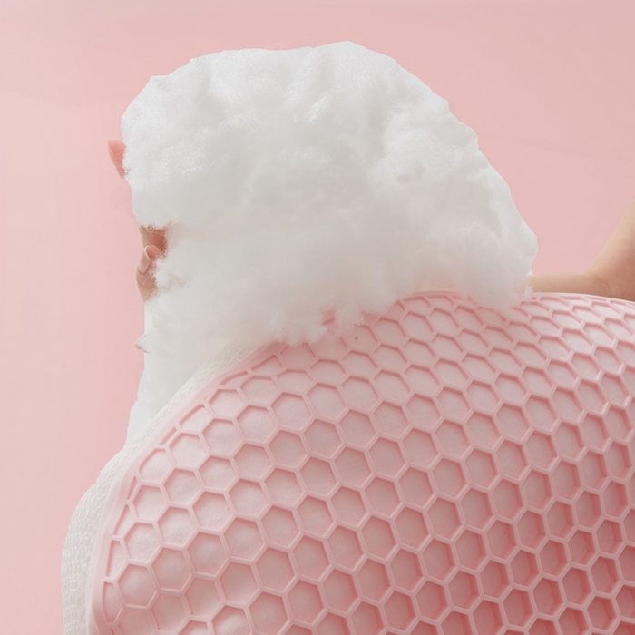 91家纺网 家纺一手货源 找家纺 （总）爱来伊家纺 2023新款凉感枕TPE果胶羽丝枕夏季枕芯猫肚皮释压枕头枕芯