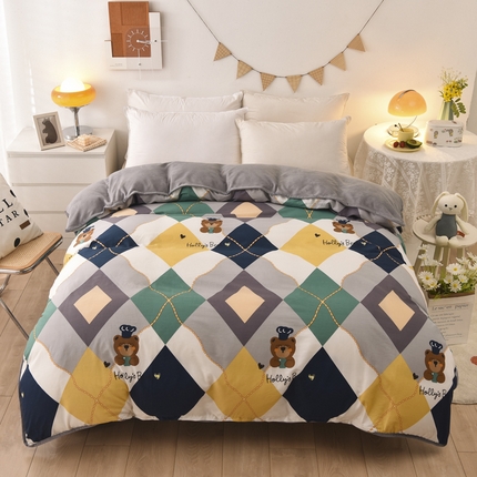 琪琪阁 2023新款全棉加牛奶绒单被套 爱尔威