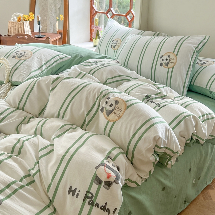 91家纺网 家纺一手货源 找家纺 上尚居 2023新款提花小竺棉碎花四件套 都市野兽