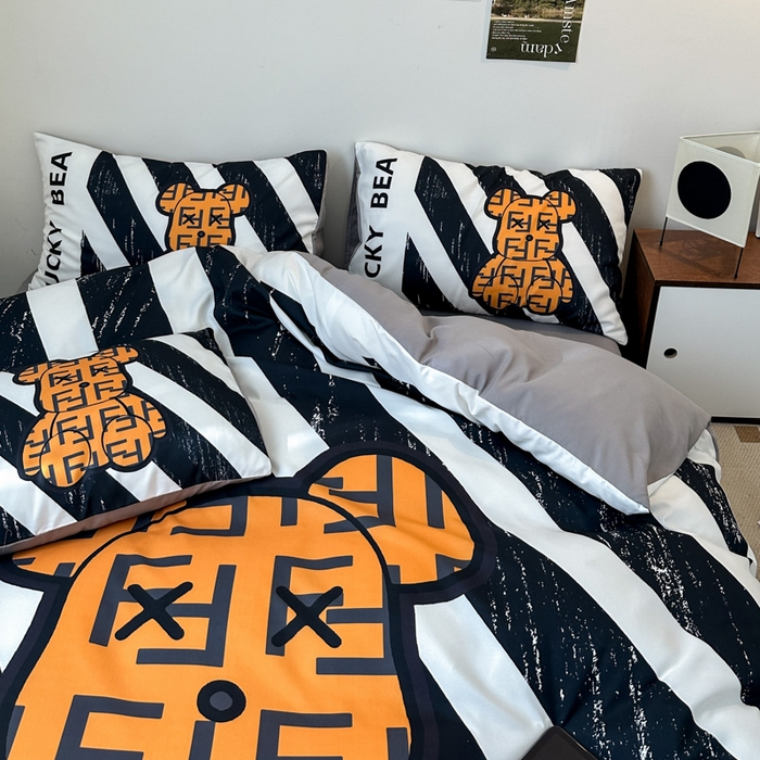 91家纺网 家纺一手货源 找家纺 色鬼 2023新款秋冬网红款四季款潮流四件套直播爆款 咔酷