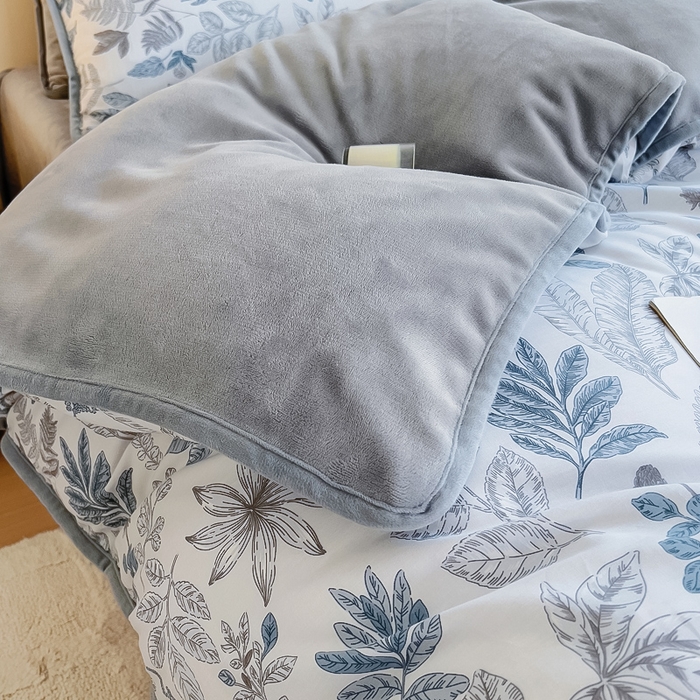 91家纺网 家纺一手货源 找家纺 琪琪阁 2023新款全棉加牛奶绒单被套 铃兰