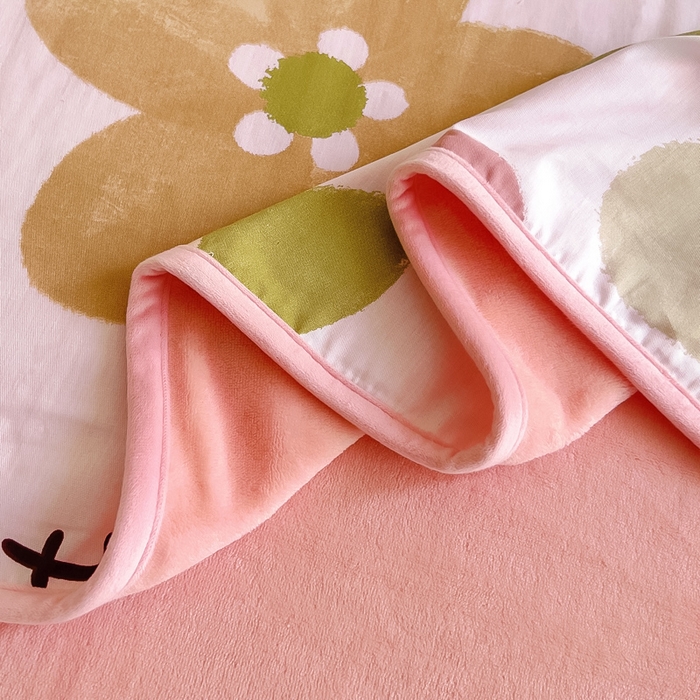 91家纺网 家纺一手货源 找家纺 琪琪阁 2023新款全棉加牛奶绒单被套 悠然