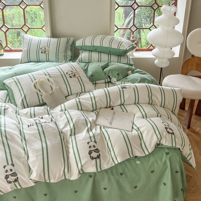 91家纺网 家纺一手货源 找家纺 上尚居 2023新款提花小竺棉碎花四件套 都市野兽