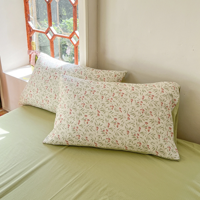 91家纺网 家纺一手货源 找家纺 上尚居 2023新款提花小竺棉碎花四件套 清欢