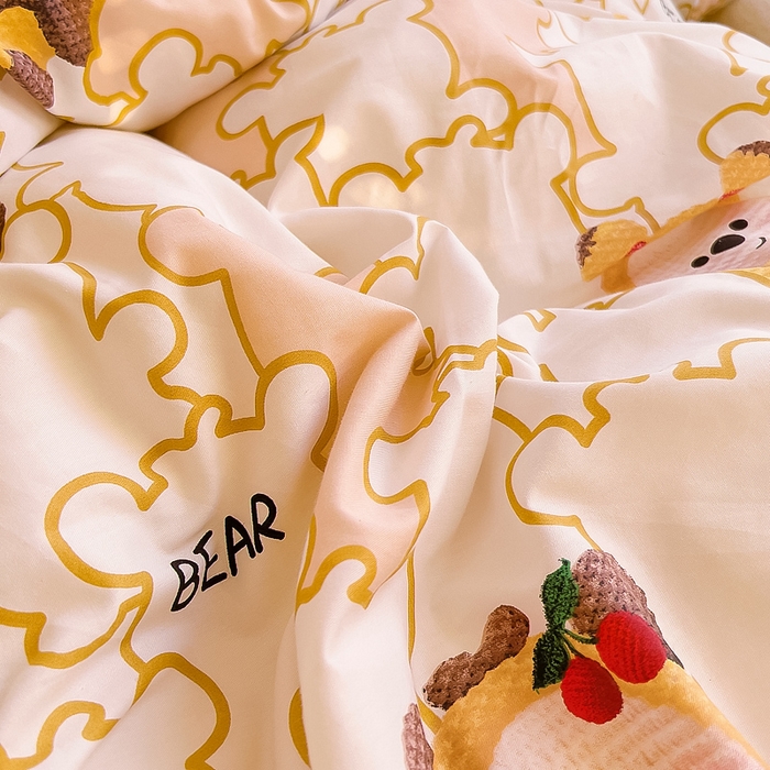 91家纺网 家纺一手货源 找家纺 琪琪阁 2023新款全棉加牛奶绒单被套 小可爱