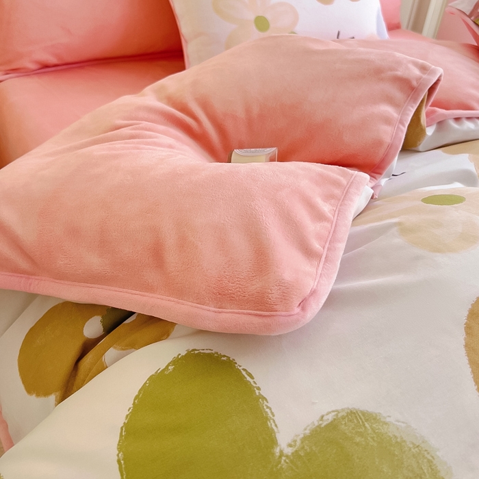 91家纺网 家纺一手货源 找家纺 琪琪阁 2023新款全棉加牛奶绒单被套 悠然