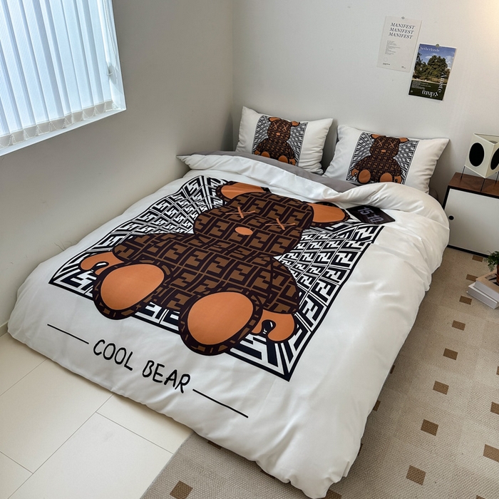 91家纺网 家纺一手货源 找家纺 色鬼 2023新款秋冬网红款四季款潮流四件套直播爆款 酷熊