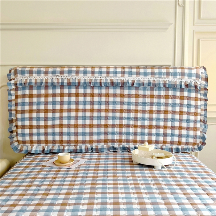 91家纺网 家纺一手货源 找家纺 十个点  2024新款色织水洗棉-韵格系列-床头罩 七彩格兰