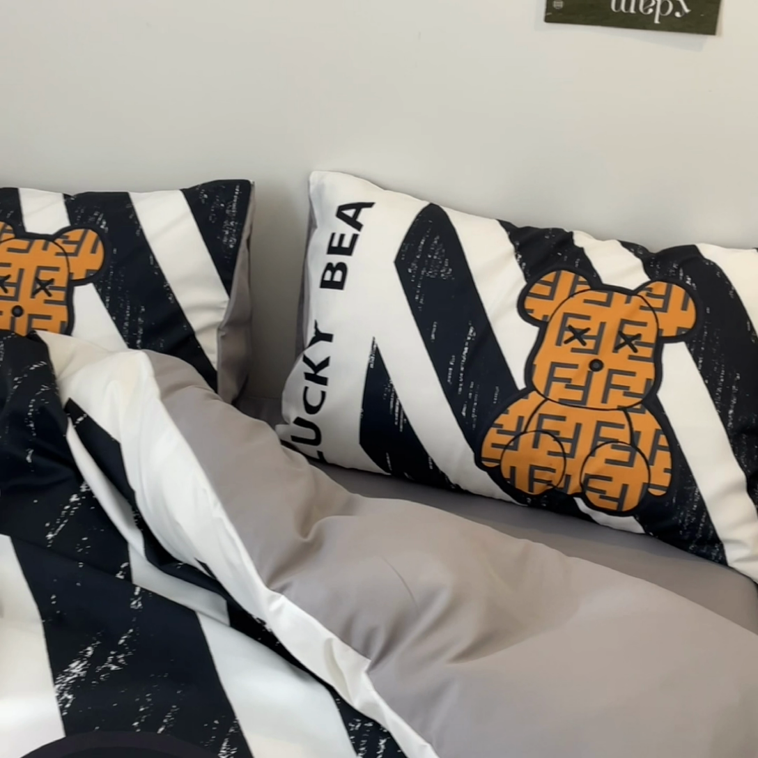 91家纺网 家纺一手货源 找家纺 色鬼 2023新款秋冬网红款四季款潮流四件套直播爆款 咔酷