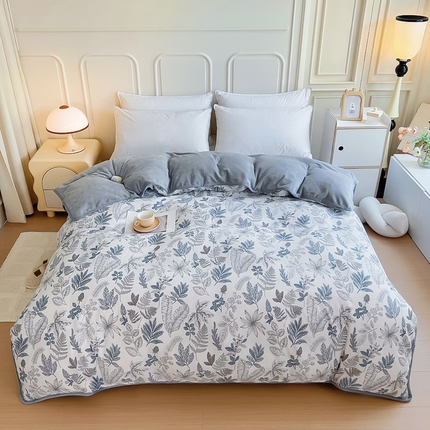 琪琪阁 2023新款全棉加牛奶绒单被套 铃兰