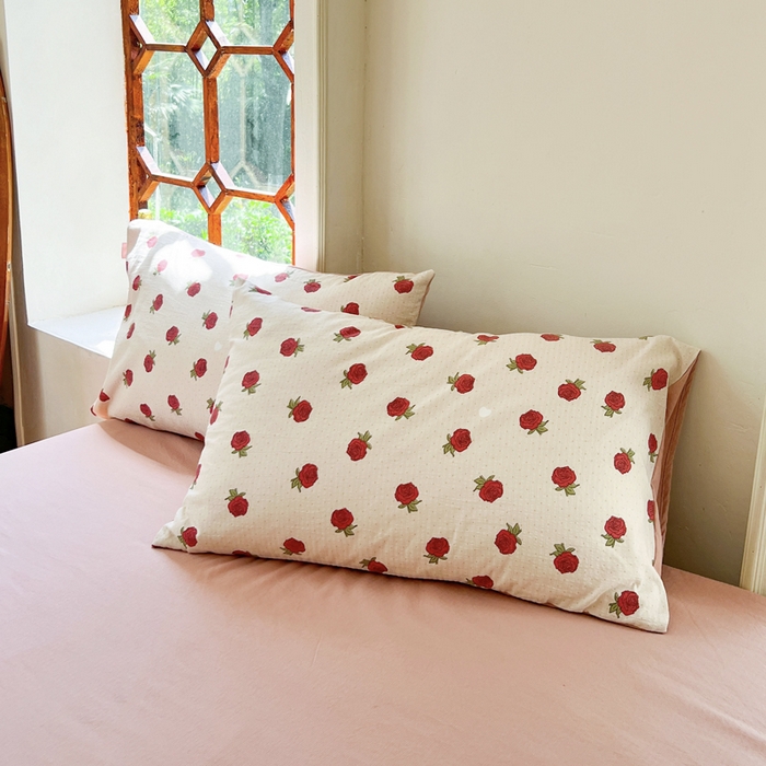 91家纺网 家纺一手货源 找家纺 上尚居 2023新款提花小竺棉碎花四件套 夜照蔷薇