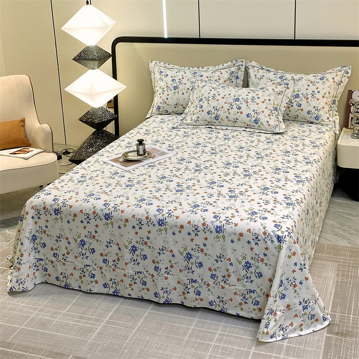 91家纺网 家纺一手货源 找家纺 宝齐莱家纺 2023年全棉磨毛印花单床单 安娜