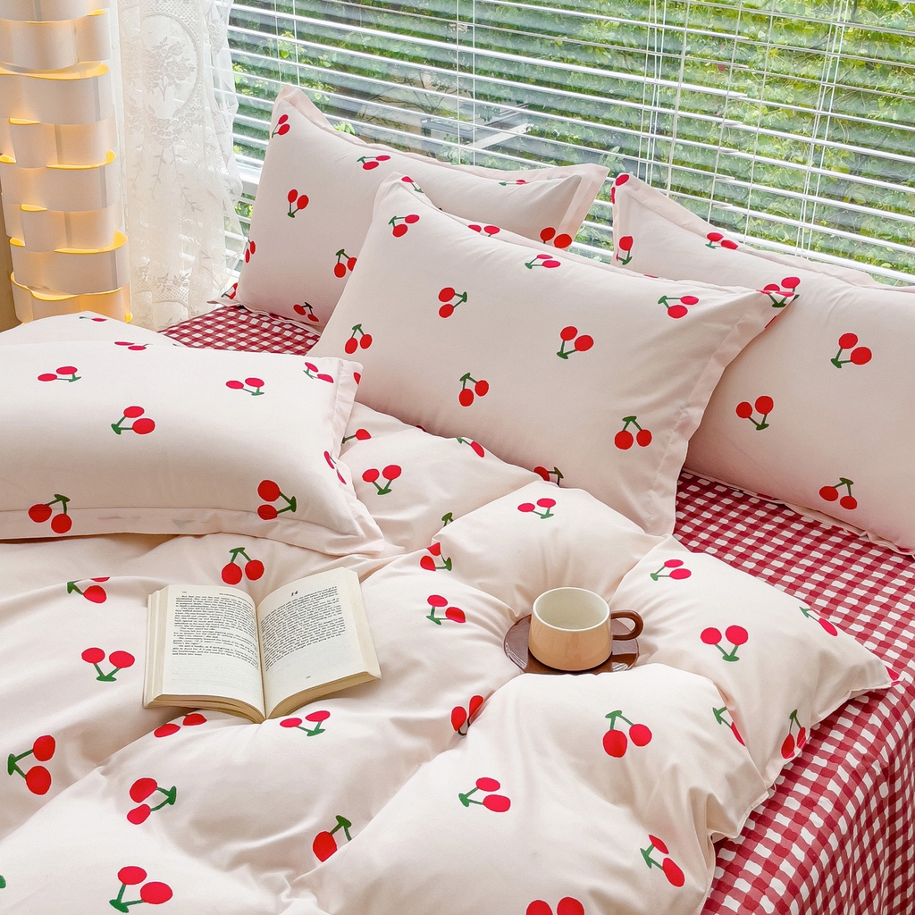 91家纺网 家纺一手货源 找家纺 新款水洗磨毛印花四件套(8月新增花型) 小樱桃