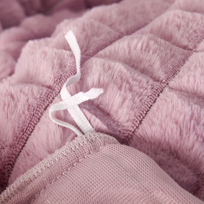 91家纺网 家纺一手货源 找家纺 爵仕家纺 2025新款高端皮草风格兔毛绒保暖四件套 芋紫