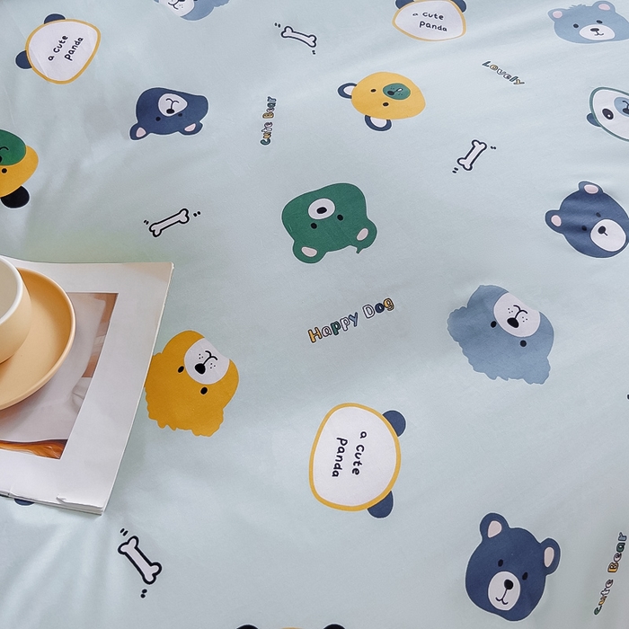 91家纺网 家纺一手货源 找家纺 琪琪阁 2023新款全棉加牛奶绒单被套 安迪小熊