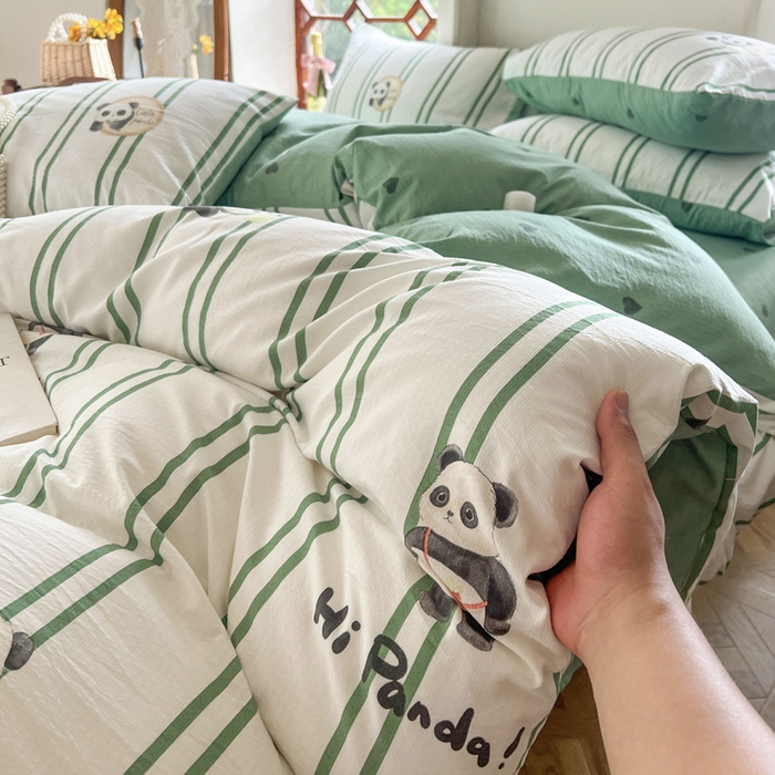 91家纺网 家纺一手货源 找家纺 上尚居 2023新款提花小竺棉碎花四件套 都市野兽