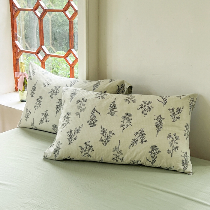 91家纺网 家纺一手货源 找家纺 上尚居 2023新款提花小竺棉碎花四件套 木兮