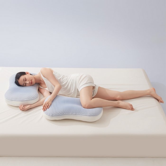 91家纺网 家纺一手货源 找家纺 爱来伊家纺 2023新款凉感枕TPE果胶羽丝枕夏季枕芯猫肚皮释压枕头枕芯 贵族灰