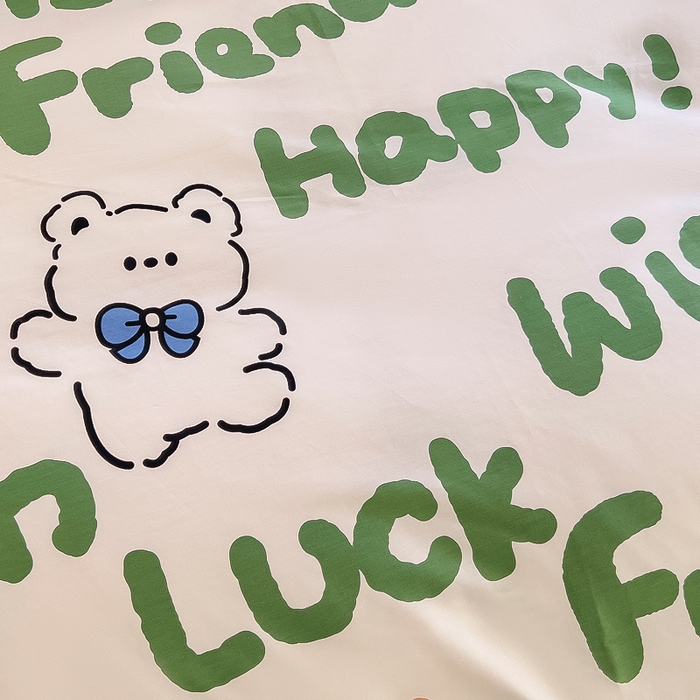 91家纺网 家纺一手货源 找家纺 琪琪阁 2023新款全棉加牛奶绒单被套 快乐伙伴