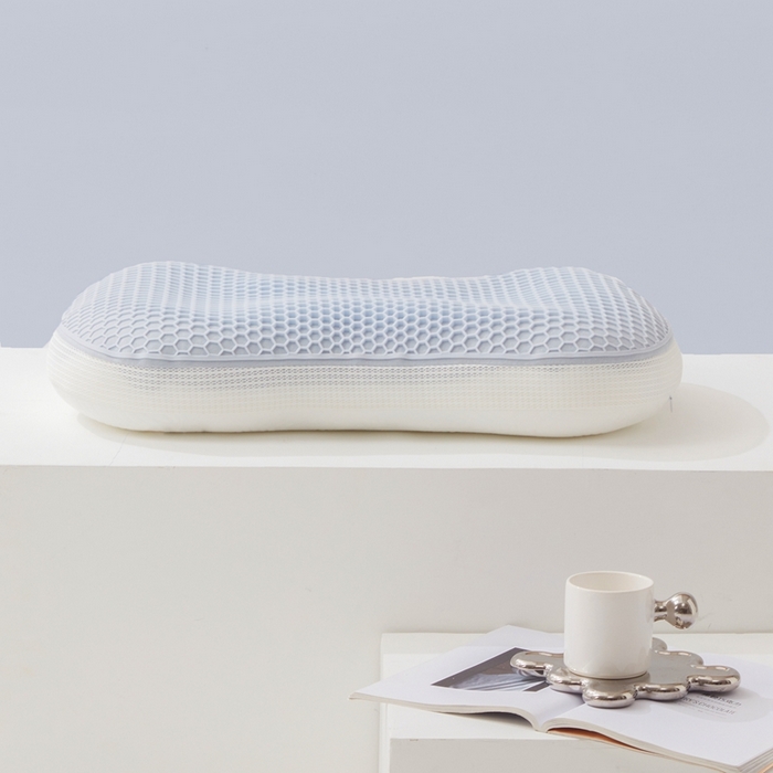 91家纺网 家纺一手货源 找家纺 爱来伊家纺 2023新款凉感枕TPE果胶羽丝枕夏季枕芯猫肚皮释压枕头枕芯 贵族灰