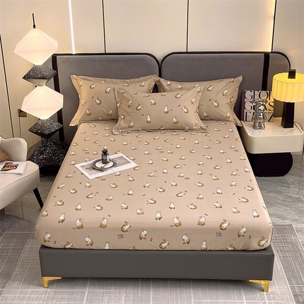 91家纺网 家纺一手货源 找家纺 （总）宝齐莱家纺 2023年新款全棉磨毛印花单床笠