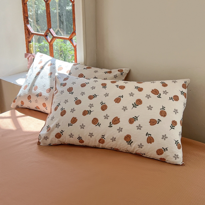 91家纺网 家纺一手货源 找家纺 上尚居 2023新款提花小竺棉碎花四件套 暖阳日照