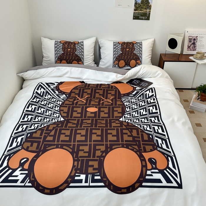 91家纺网 家纺一手货源 找家纺 色鬼 2023新款秋冬网红款四季款潮流四件套直播爆款 酷熊