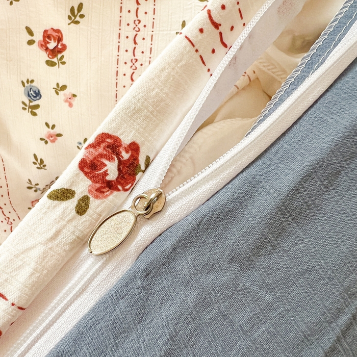 91家纺网 家纺一手货源 找家纺 上尚居 2023新款提花小竺棉碎花四件套 南法假日