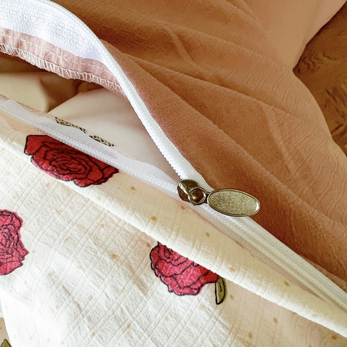 91家纺网 家纺一手货源 找家纺 上尚居 2023新款提花小竺棉碎花四件套 夜照蔷薇