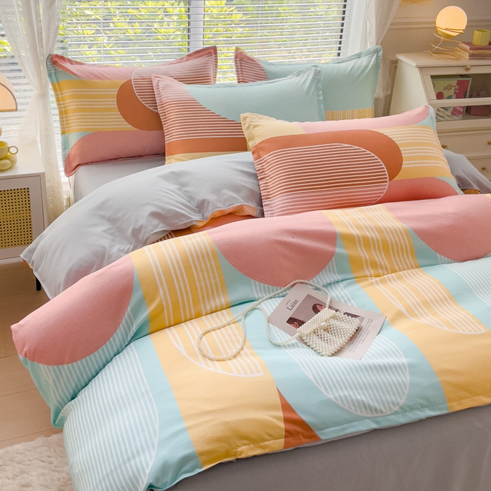 91家纺网 家纺一手货源 找家纺 新款水洗磨毛印花四件套(8月新增花型) 长廊