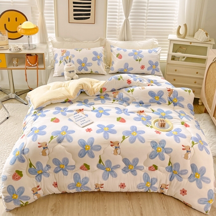 91家纺网 家纺一手货源 找家纺 （总）寐居 2023新款A类水洗棉印花冬被