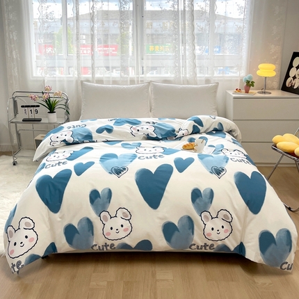 91家纺网 家纺一手货源 找家纺 （总）翎盈家纺 2023新款纯棉全棉喷气印花柔软舒适被套