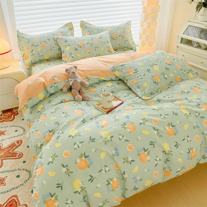 91家纺网 家纺一手货源 找家纺 元元被芯 2023新增全棉13372被套 水果达人