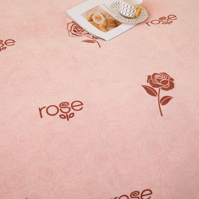 91家纺网 家纺一手货源 找家纺 尚品凤凰2025新款高克重印花牛奶绒四件套-工艺款盈盈花语-粉