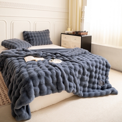 91家纺网 家纺一手货源 找家纺 （总）尚品绵羊毛毯 2025新款仿裘皮皮草貂皮毛毯轻奢高端婚庆加厚双层拉舍尔毛毯