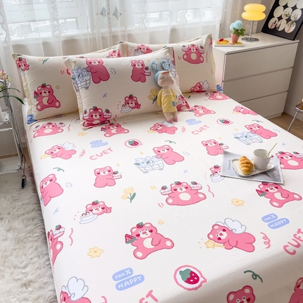 91家纺网 家纺一手货源 找家纺 （总）翎盈家纺 2023新款纯棉床单喷气印花柔软舒适全棉床单