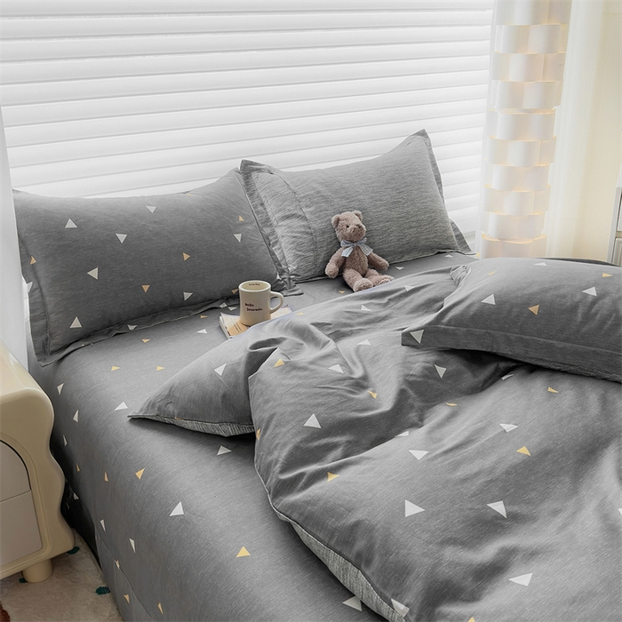 91家纺网 家纺一手货源 找家纺 元元被芯 2023新增全棉13372夹棉被套四件套 星光