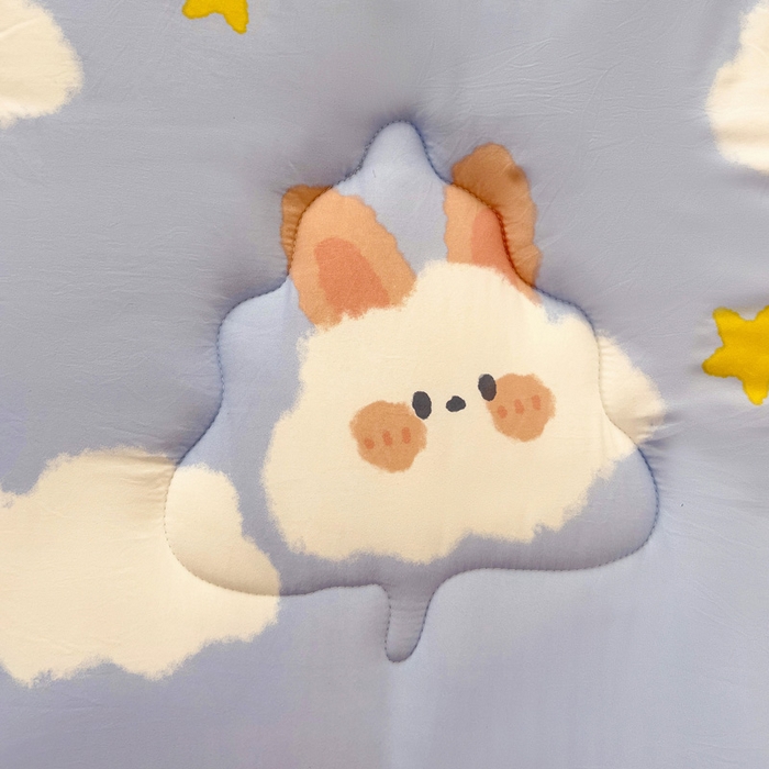 91家纺网 家纺一手货源 找家纺 寐居 2023新款A类水洗棉印花冬被 晴天兔