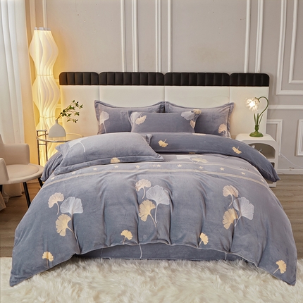 91家纺网 家纺一手货源 找家纺 （总）尚品凤凰2025新款高克重印花牛奶绒四件套-工艺款