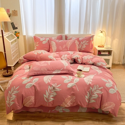 91家纺网 家纺一手货源 找家纺 新印象 2023新款柔软贴服全棉磨毛印花四件套 锦上添花