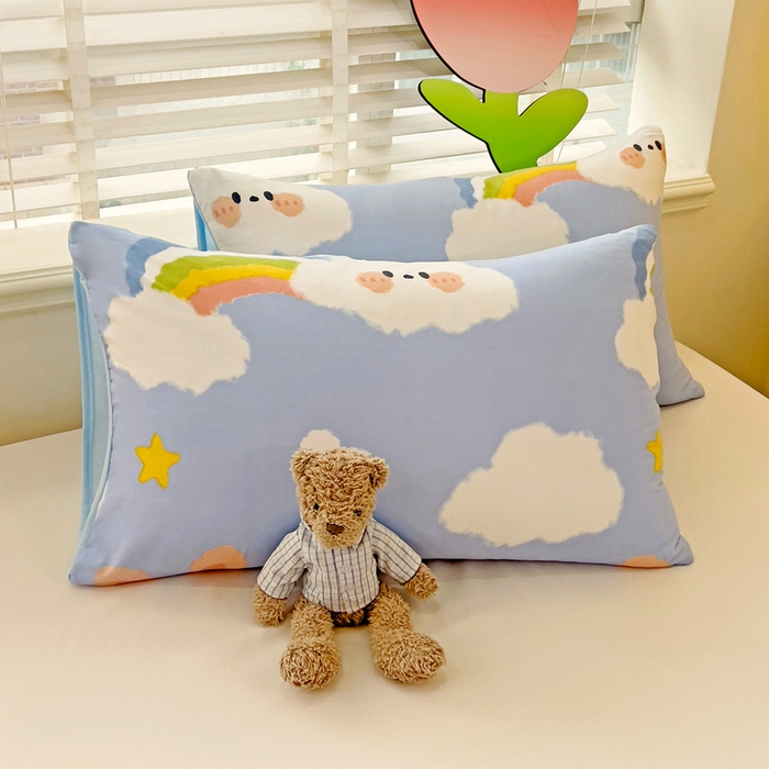 91家纺网 家纺一手货源 找家纺 寐居 2023新款A类水洗棉印花冬被 晴天兔