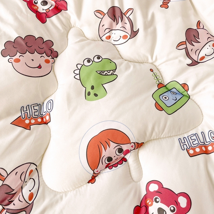 91家纺网 家纺一手货源 找家纺 寐居 2023新款A类水洗棉印花冬被 欢乐总动员