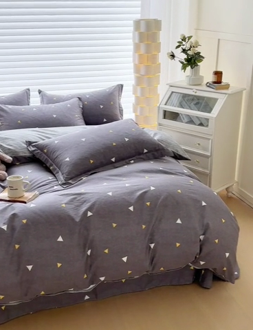 91家纺网 家纺一手货源 找家纺 元元被芯 2023新增全棉13372夹棉被套四件套 星光